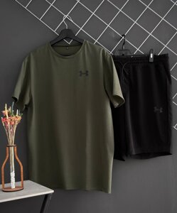 Шорти Under Armour чорний лого + футболка Under Armour хакі RD191/RD219 в Києві от компании Elektromax