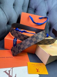 Ремінь коричневий Louis Vuitton Initiales Damier Ebene r118 в Києві от компании Elektromax