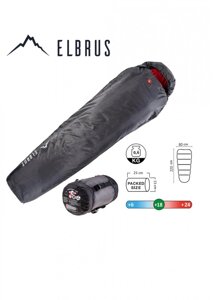 Спальний мішок Elbrus Carrylight 600 220x80 Cірий з червоним (JS020.05. Q3)