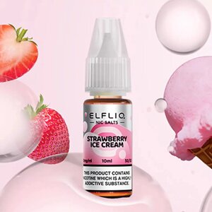 Рідина ELFLIQ 10мл 5%. Полуничне Морозиво (Strawberry Snoow) в Києві от компании Elektromax