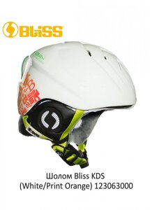 Шолом гірськолижний дитячий Bliss KDS (White/Print Orange) S/M 46-53 Білий з помаранчевим 123063000 в Києві от компании Elektromax