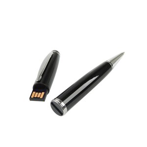 Ручка-стилус 64 Гб металеве поворотне чорне чорнило
