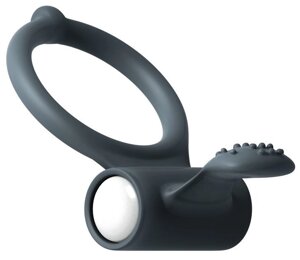 Ерекційне кільце Dorcel Power Clit Black V2 з вібрацією та язичком з щіточкою в Києві от компании Elektromax