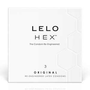 Презервативи LELO HEX Condoms Original 3 Pack, тонкі та суперміцні в Києві от компании Elektromax