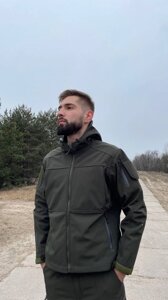 Тактична демісезонна  куртка  SoftShell  мікрофліс олива в Києві от компании Elektromax