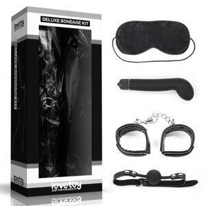 Набір для сексуальних бдсм ігор Deluxe Bondage Kit ( маска, g-вібратор, наручники, кляп )