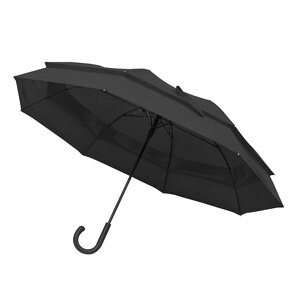 Велика парасоля-тростина напівавтомат FAMILY (чорний, ø 128 см)