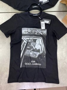 Футболка чорна Dolce Gabbana Ciago Kim Black f632 в Києві от компании Elektromax