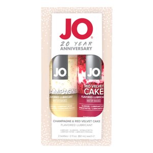 Набір смакових змазок JO Champagne & Red Velvet Cake (260 мл), Limited Edition в Києві от компании Elektromax