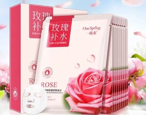 Тканинна маска для обличчя з екстрактом троянд Rose Moisturizing Mask One Spring 30 г