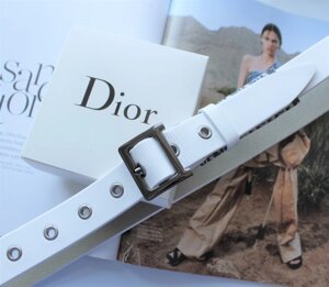 Жіночий ремінь Dior пряжка темний нікель ширина 2.8 см білий в Києві от компании Elektromax