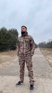 Тактичний демісезонний костюм SoftShell мікрофліс піксель в Києві от компании Elektromax