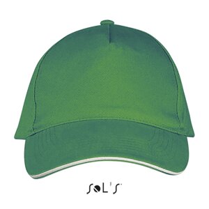 Кепка SOL'S Long Beach (яскраво-зелений/білий, 56-58 см)