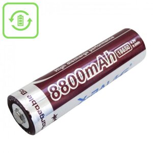 Літієвий акумулятор 18650 X-Balog 8800mAh 4.2V Li-ion літієва акумуляторна батарейка для ліхтариків в Києві от компании Elektromax