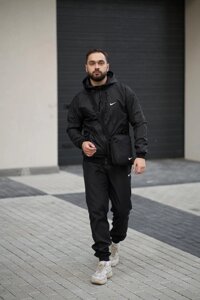 Комплект чоловічий Nike: вітровка "Windrunner Jacket" чорна + штани "President" чорні. Барсетка у подарунок! в Києві от компании Elektromax