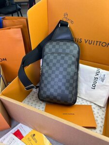 Сумка слінг сіра Louis Vuitton Avenue NM Damier Graphite c800 в Києві от компании Elektromax