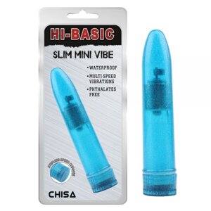 Синій пластиковий вібратор Slim Mini Vibe в Києві от компании Elektromax