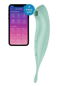 Смарт-вібратор для клітора з вакуумною стимуляцією Satisfyer Twirling Pro+ Mint в Києві от компании Elektromax