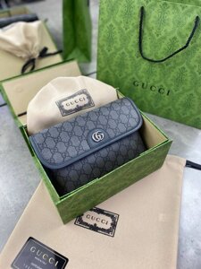 Поясна сумка Gucci Ophidia GG Supreme сіра c780