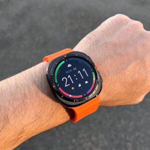 Чоловічий металевий смарт годинник Smart Watch Ultra, помаранчевий в Києві от компании Elektromax