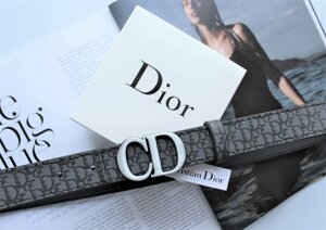 Жіночий ремінь Dior Saddle dark grey