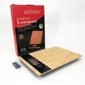 Ваги кухонні MATARIX MX-406 5кг Wood, Кухонні ваги для приготування страв, Ваги для домашньої кухні в Києві від компанії Elektromax