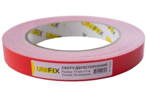 Стрічка двостороння Unifix - 15 мм x 5 м спіненная біла