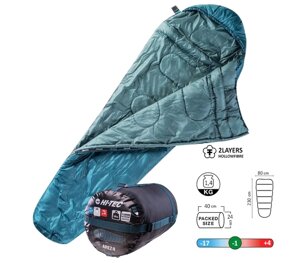 Cпальний мішок Hi-Tec Arez II 230x80 cм Right Zip Deep Teal/Silver Pine (HT-AREZ2-DSR) в Києві от компании Elektromax