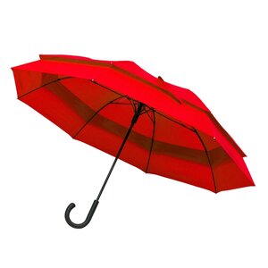 Велика парасоля-тростина напівавтомат FAMILY (червоний, ø 128 см)