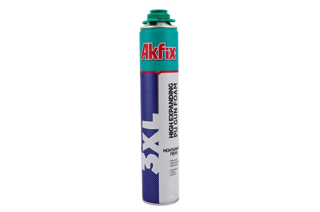 Піна монтажна Akfix - профі 3XL 850 мл ( 65 л ) 1 шт. від компанії Elektromax - фото 1