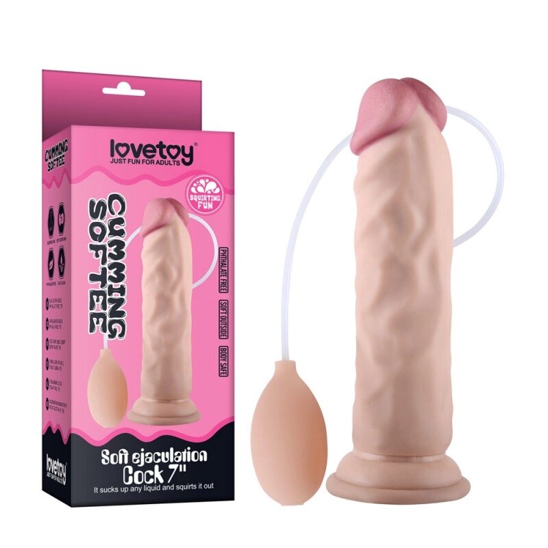 Писаючий фалоімітатор на присосці Soft Ejaculation Cock від компанії Elektromax - фото 1