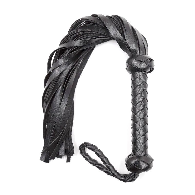 Плеть з рукояткою Fetish Leather Whip Black від компанії Elektromax - фото 1