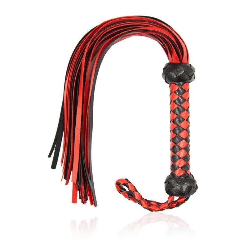 Плеть з рукояткою Fetish Leather Whip Red від компанії Elektromax - фото 1