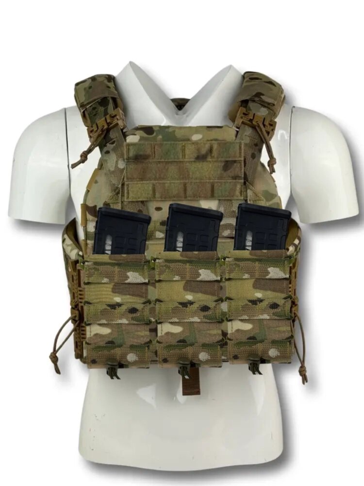 Плитоноска для плит 25*30 см Cordura Crye Precision Multicam USA + 3 підсумків від компанії Elektromax - фото 1