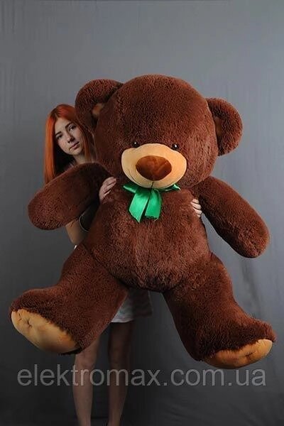 Плюшевий ведмедик Валлі (шоколадний) 150 см від компанії Elektromax - фото 1