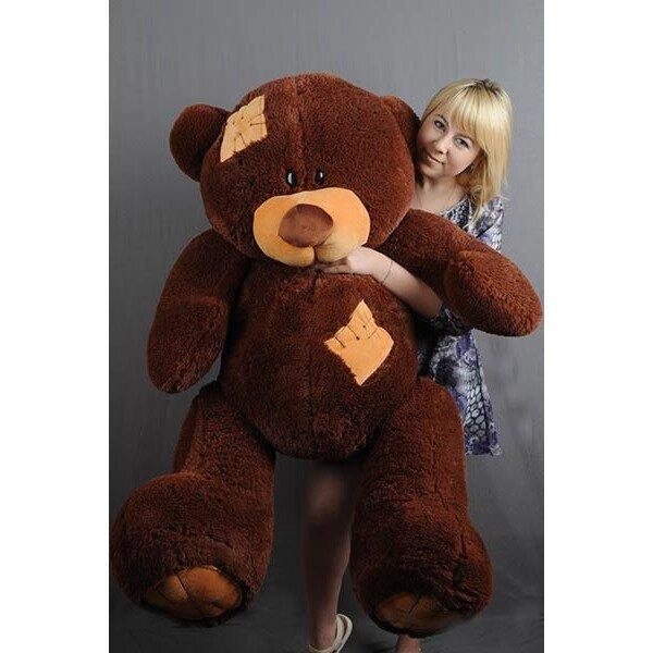 Плюшевий ведмідь "Гриша" Шоколадний 150 см від компанії Elektromax - фото 1