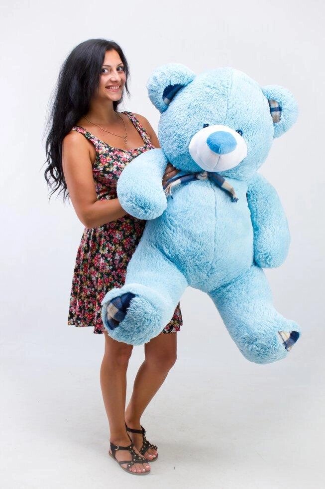Плюшевий ведмідь "Клітка" Блакитний 130 см від компанії Elektromax - фото 1