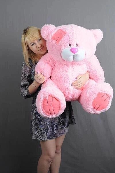 Плюшевий ведмідь Теодор 100 см рожевий від компанії Elektromax - фото 1