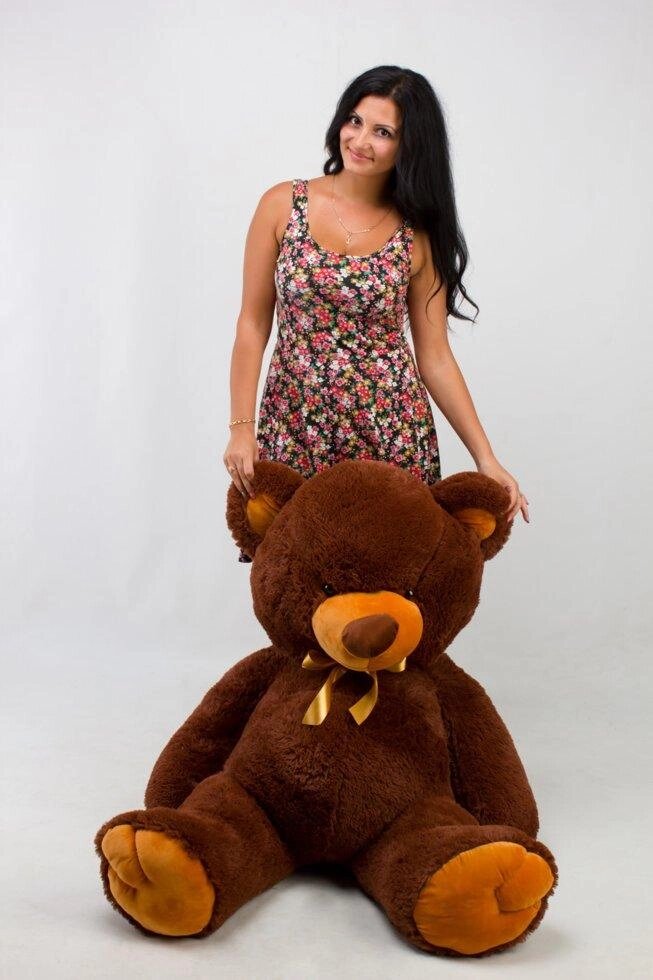 Плюшевий ведмідь "Томмі" Шоколадний 150 см від компанії Elektromax - фото 1