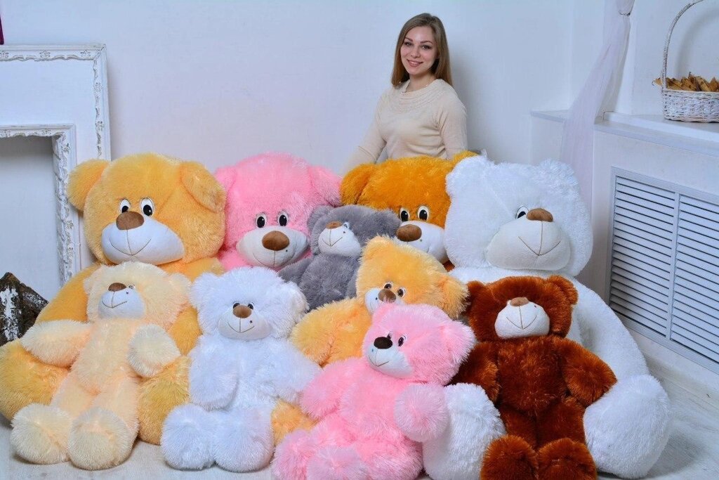 Плюшевий ведмідь "Україна" Карамельний 75 см від компанії Elektromax - фото 1