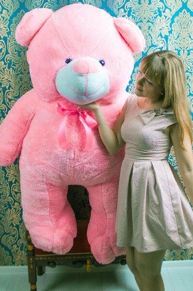 Плюшевий ведмідь "Веня" Рожевий 200 см від компанії Elektromax - фото 1