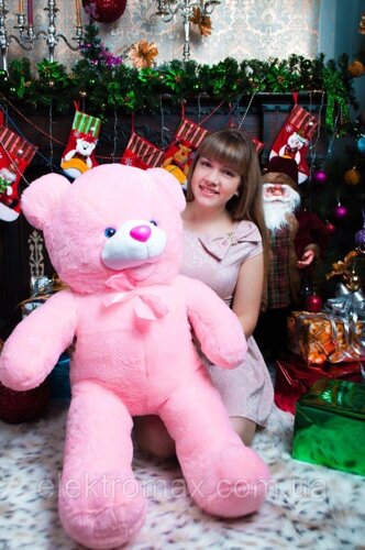 Плюшевий ведмедик "Ведмедик-шалунішка" 120 см рожевий