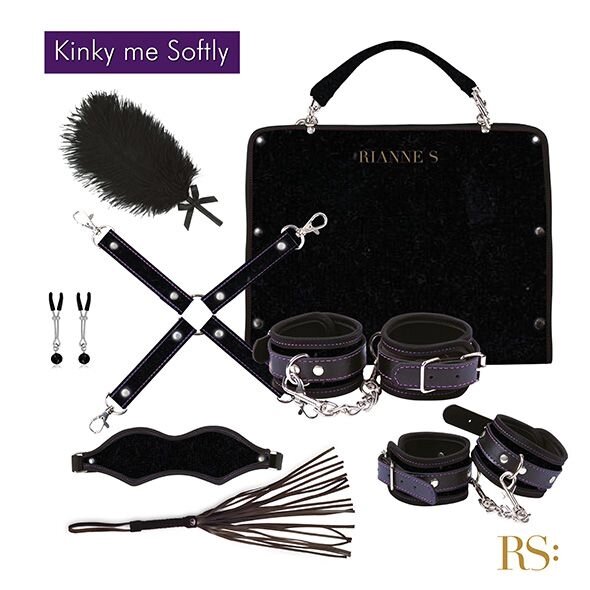 Подарунковий набір для BDSM RIANNE S — Kinky Me Softly Black: 8 предметів для задоволення від компанії Elektromax - фото 1