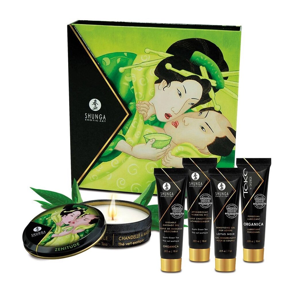 Подарунковий набір Shunga GEISHAS SECRETS ORGANICA – Exotic Green Tea: для шикарної ночі вдвох від компанії Elektromax - фото 1