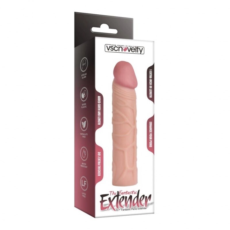 Подовжує насадка на нього   Fantastic Penis Extender 6.7 від компанії Elektromax - фото 1