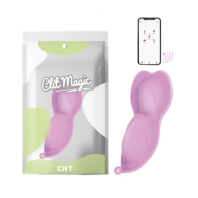 Подвійний вібростимулятор прихованого носіння Secret Tease Panty Vibe App Version Pink від компанії Elektromax - фото 1