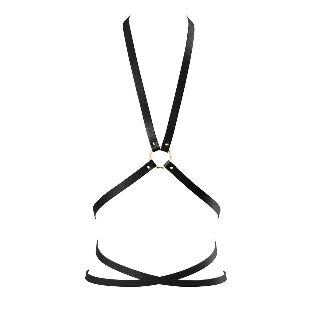 Портупея з екошкіри Bijoux Indiscrets Maze – Multi-Way Body Harness Black від компанії Elektromax - фото 1