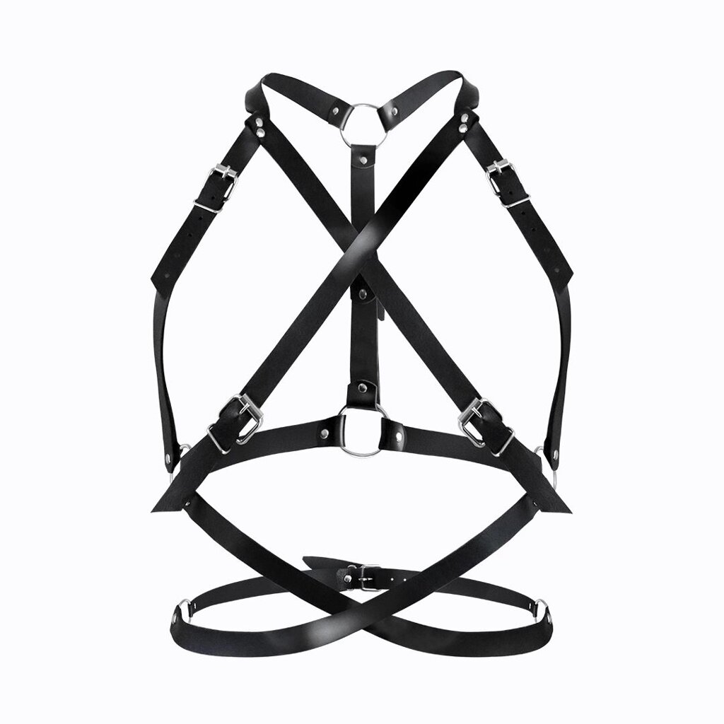 Портупея жіноча Art of Sex - Agnessa Leather harness, Чорний XS-M від компанії Elektromax - фото 1