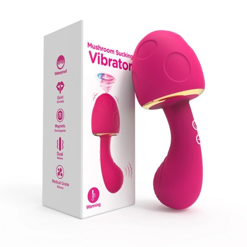 Посмоктуючий вібратор Mushroom Sucking Vibrator від компанії Elektromax - фото 1