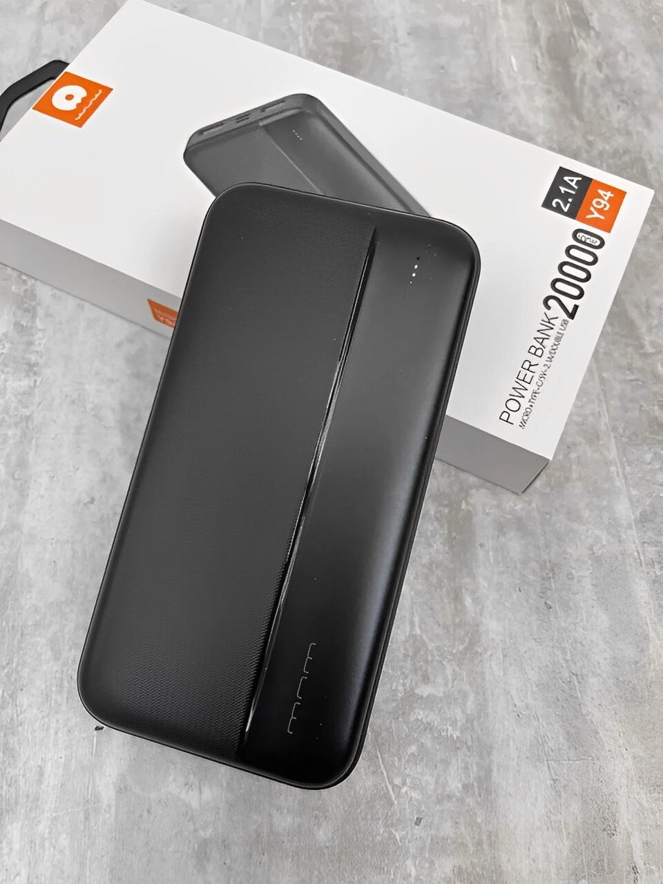 Потужний PowerBank WUW Y94 20000 mAh / Портативний зовнішній акумулятор чорний від компанії Elektromax - фото 1